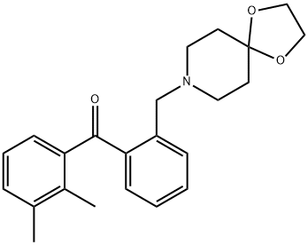 2,3-DIMETHYL-2'-[8-(1,4-DIOXA-8-AZASPIRO[4.5]DECYL)METHYL]BENZOPHENONE Struktur