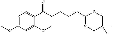 2',4'-DIMETHOXY-5-(5,5-DIMETHYL-1,3-DIOXAN-2-YL)VALEROPHENONE Struktur