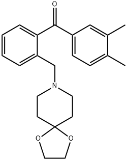 3',4'-DIMETHYL-2-[8-(1,4-DIOXA-8-AZASPIRO[4.5]DECYL)METHYL]BENZOPHENONE Struktur