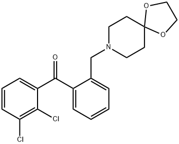 2,3-DICHLORO-2'-[8-(1,4-DIOXA-8-AZASPIRO[4.5]DECYL)METHYL]BENZOPHENONE Struktur