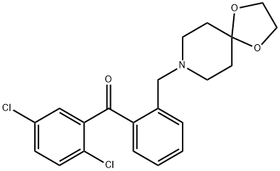 2,5-DICHLORO-2'-[8-(1,4-DIOXA-8-AZASPIRO[4.5]DECYL)METHYL]BENZOPHENONE Struktur