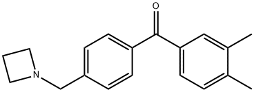 4'-AZETIDINOMETHYL-3,4-DIMETHYLBENZOPHENONE Struktur