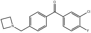 4'-AZETIDINOMETHYL-3-CHLORO-4-FLUOROBENZOPHENONE Struktur