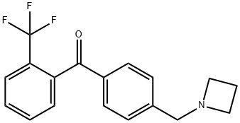 4'-AZETIDINOMETHYL-2-TRIFLUOROMETHYLBENZOPHENONE Struktur