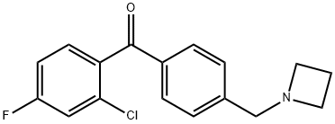 4'-AZETIDINOMETHYL-2-CHLORO-4-FLUOROBENZOPHENONE Struktur