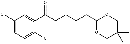 2',5'-DICHLORO-5-(5,5-DIMETHYL-1,3-DIOXAN-2-YL)VALEROPHENONE Struktur