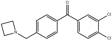 4'-AZETIDINOMETHYL-3,4-DICHLOROBENZOPHENONE Struktur