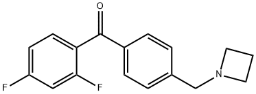 4'-AZETIDINOMETHYL-2,4-DIFLUOROBENZOPHENONE Struktur