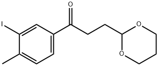 3-(1,3-DIOXAN-2-YL)-3'-IODO-4'-METHYLPROPIOPHENONE Struktur