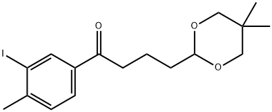 4-(5,5-DIMETHYL-1,3-DIOXAN-2-YL)-3'-IODO-4'-METHYLBUTYROPHENONE Struktur