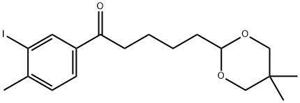 5-(5,5-DIMETHYL-1,3-DIOXAN-2-YL)-3'-IODO-4'-METHYLVALEROPHENONE Struktur