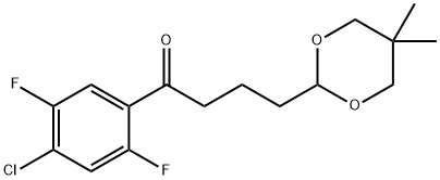 4'-CHLORO-2',5'-DIFLUORO-4-(5,5-DIMETHYL-1,3-DIOXAN-2-YL)BUTYROPHENONE Struktur