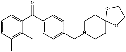 2,3-DIMETHYL-4'-[8-(1,4-DIOXA-8-AZASPIRO[4.5]DECYL)METHYL]BENZOPHENONE Struktur