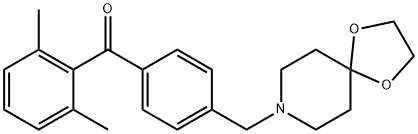 2,6-DIMETHYL-4'-[8-(1,4-DIOXA-8-AZASPIRO[4.5]DECYL)METHYL]BENZOPHENONE Struktur