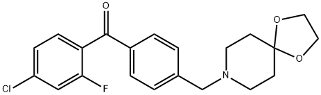 4-CHLORO-4'-[8-(1,4-DIOXA-8-AZASPIRO[4.5]DECYL)METHYL]-2-FLUOROBENZOPHENONE price.