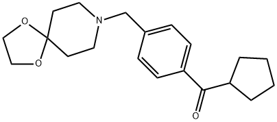 CYCLOPENTYL 4-[8-(1,4-DIOXA-8-AZASPIRO[4.5]DECYL)METHYL]PHENYL KETONE Struktur