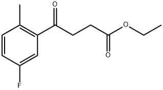 ETHYL 4-(2-METHYL-5-FLUOROPHENYL)-4-OXOBUTYRATE Struktur