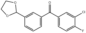 3-CHLORO-3'-(1,3-DIOXOLAN-2-YL)-4-FLUOROBENZOPHENONE Struktur