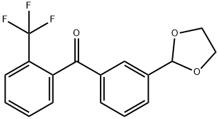 3'-(1,3-DIOXOLAN-2-YL)-2-TRIFLUOROMETHYLBENZOPHENONE Struktur