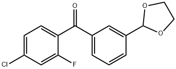 4-CHLORO-3'-(1,3-DIOXOLAN-2-YL)-2-FLUOROBENZOPHENONE Struktur