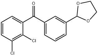 2,3-DICHLORO-3'-(1,3-DIOXOLAN-2-YL)BENZOPHENONE Struktur