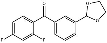 2,4-DIFLUORO-3'-(1,3-DIOXOLAN-2-YL)BENZOPHENONE Struktur