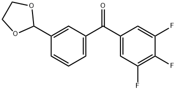 3-(1,3-DIOXOLAN-2-YL)-3',4',5'-TRIFLUOROBENZOPHENONE Struktur