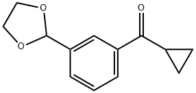 CYCLOPROPYL 3-(1,3-DIOXOLAN-2-YL)PHENYL KETONE Struktur