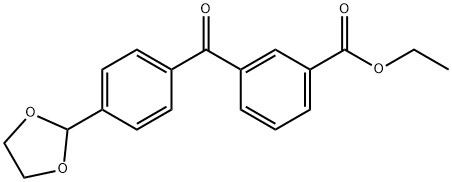 3-CARBOETHOXY-4'-(1,3-DIOXOLAN-2-YL)BENZOPHENONE Struktur