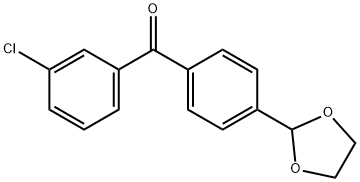 3-CHLORO-4'-(1,3-DIOXOLAN-2-YL)BENZOPHENONE Struktur