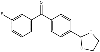 4'-(1,3-DIOXOLAN-2-YL)-3-FLUOROBENZOPHENONE Struktur