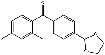 2,4-DIMETHYL-4'-(1,3-DIOXOLAN-2-YL)BENZOPHENONE Struktur