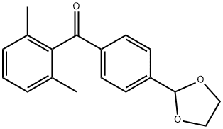 2,6-DIMETHYL-4'-(1,3-DIOXOLAN-2-YL)BENZOPHENONE Struktur