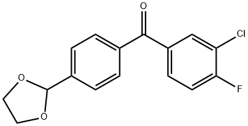 3-CHLORO-4'-(1,3-DIOXOLAN-2-YL)-4-FLUOROBENZOPHENONE Struktur