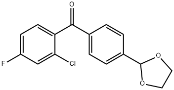 2-CHLORO-4'-(1,3-DIOXOLAN-2-YL)-4-FLUOROBENZOPHENONE Struktur