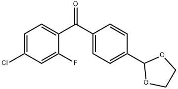 4-CHLORO-4'-(1,3-DIOXOLAN-2-YL)-2-FLUOROBENZOPHENONE Struktur