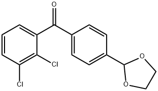 2,3-DICHLORO-4'-(1,3-DIOXOLAN-2-YL)BENZOPHENONE Struktur