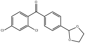 2,4-DICHLORO-4'-(1,3-DIOXOLAN-2-YL)BENZOPHENONE Struktur