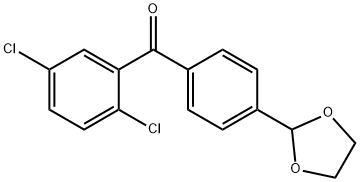 2,5-DICHLORO-4'-(1,3-DIOXOLAN-2-YL)BENZOPHENONE Struktur