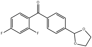 2,4-DIFLUORO-4'-(1,3-DIOXOLAN-2-YL)BENZOPHENONE Struktur