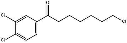 7-CHLORO-1-(3,4-DICHLOROPHENYL)-1-OXOHEPTANE Struktur