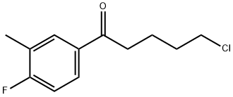 5-CHLORO-1-(4-FLUORO-3-METHYLPHENYL)-1-OXOPENTANE Struktur