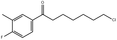 7-CHLORO-1-(4-FLUORO-3-METHYLPHENYL)-1-OXOHEPTANE Struktur