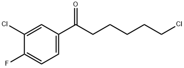 6-CHLORO-1-(3-CHLORO-4-FLUOROPHENYL)-1-OXOHEXANE Struktur