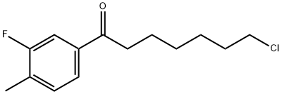 7-CHLORO-1-(3-FLUORO-4-METHYLPHENYL)-1-OXOHEPTANE Struktur