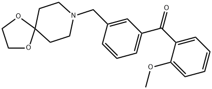 3'-[8-(1,4-DIOXA-8-AZASPIRO[4.5]DECYL)METHYL]-2-METHOXY BENZOPHENONE Struktur