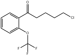 5-CHLORO-1-(2-TRIFLUOROMETHOXYPHENYL)-1-OXOPENTANE Struktur