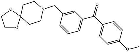 3-[8-(1,4-DIOXA-8-AZASPIRO[4.5]DECYL)METHYL]-4'-METHOXY BENZOPHENONE Struktur