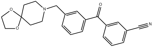 3-CYANO-3'-[8-(1,4-DIOXA-8-AZASPIRO[4.5]DECYL)METHYL]BENZOPHENONE Struktur