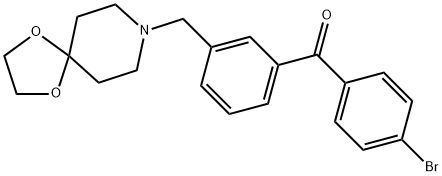 4'-BROMO-3-[8-(1,4-DIOXA-8-AZASPIRO[4.5]DECYL)METHYL]BENZOPHENONE Struktur